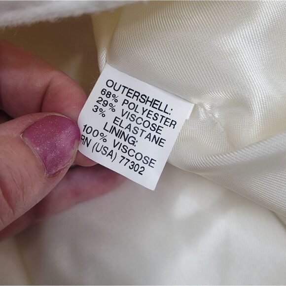 ZARA WOMAN coat cream‎ ivory zip up long peacoat jacket L - Picture 8 of 11